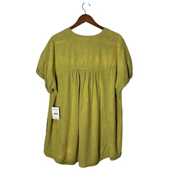 Free People Get Away With Me Tunic in Frosted Fern V-Neck Short Sleeve - XL - Picture 6 of 14
